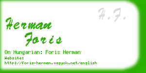 herman foris business card